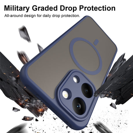 Husa de protectie Techsuit HaloFrost II cu inel magnetic compatibil cu Xiaomi Redmi 17 4G / Redmi 17 5G, Albastru