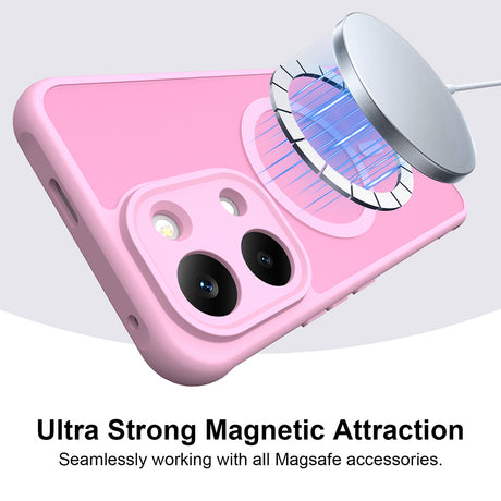 Husa de protectie Techsuit HaloFrost II cu inel magnetic compatibil cu Xiaomi Redmi 17 4G / Redmi 17 5G, Roz