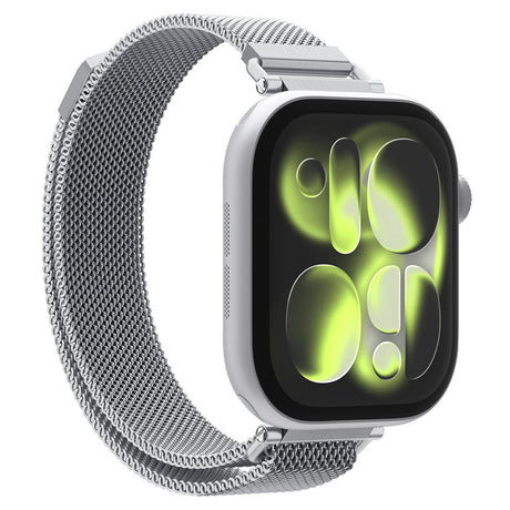 Curea smartwatch Spigen WBM4 compatibil cu Apple Watch 12 / 11 / 10 / 9 / 8 / 7 / SE, Argintiu