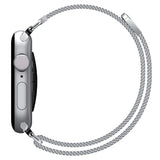 Curea smartwatch Spigen WBM4 compatibil cu Apple Watch 12 / 11 / 10 / 9 / 8 / 7 / SE, Argintiu