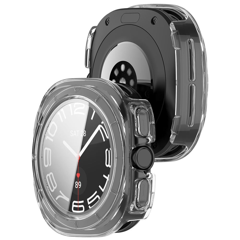 Husa + Folie smartwatch Techsuit Defense360 Pro compatibil cu Samsung Galaxy Watch Ultra 2, Transparent