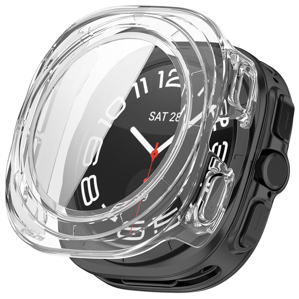 Husa + Folie smartwatch Techsuit Defense360 Pro compatibil cu Samsung Galaxy Watch Ultra 2, Transparent