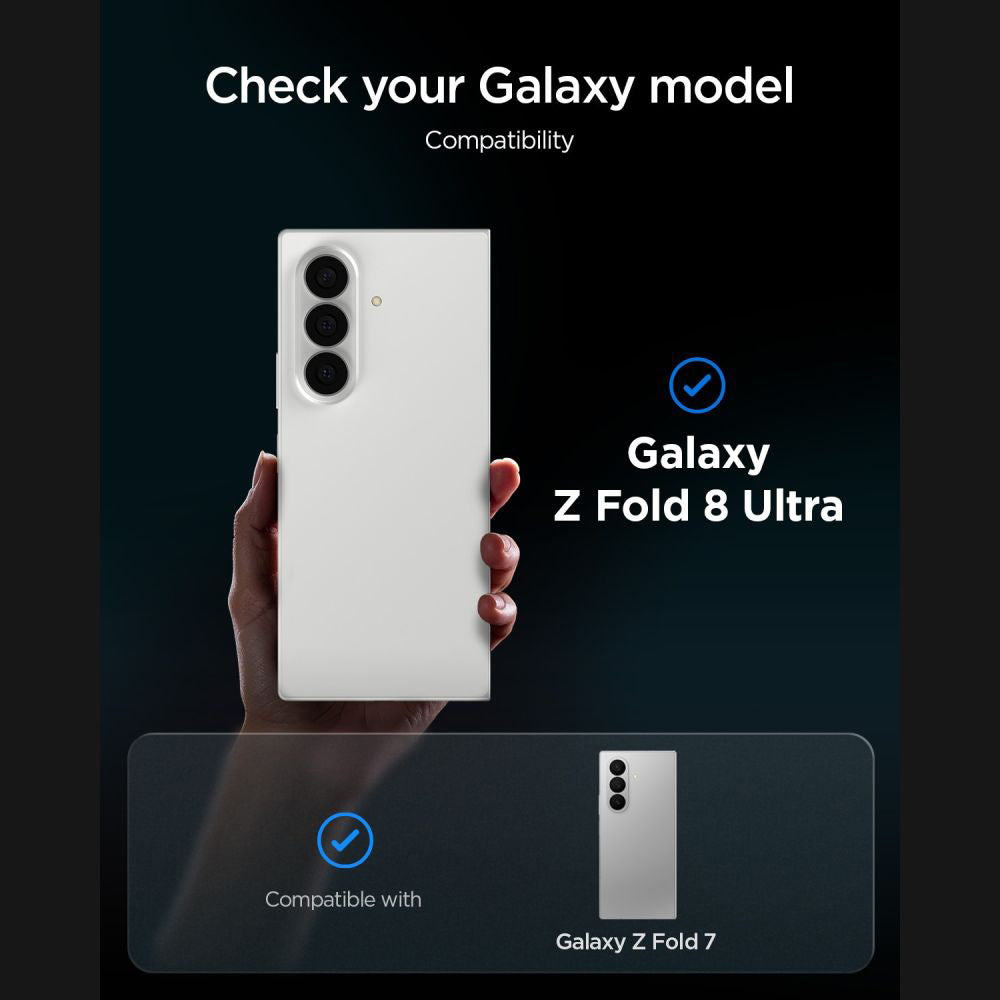Folie de protectie Spigen Glas.tR EZ-FIT Pro compatibil cu Samsung Galaxy Z Fold7 / Z Fold8 Ultra, Privacy