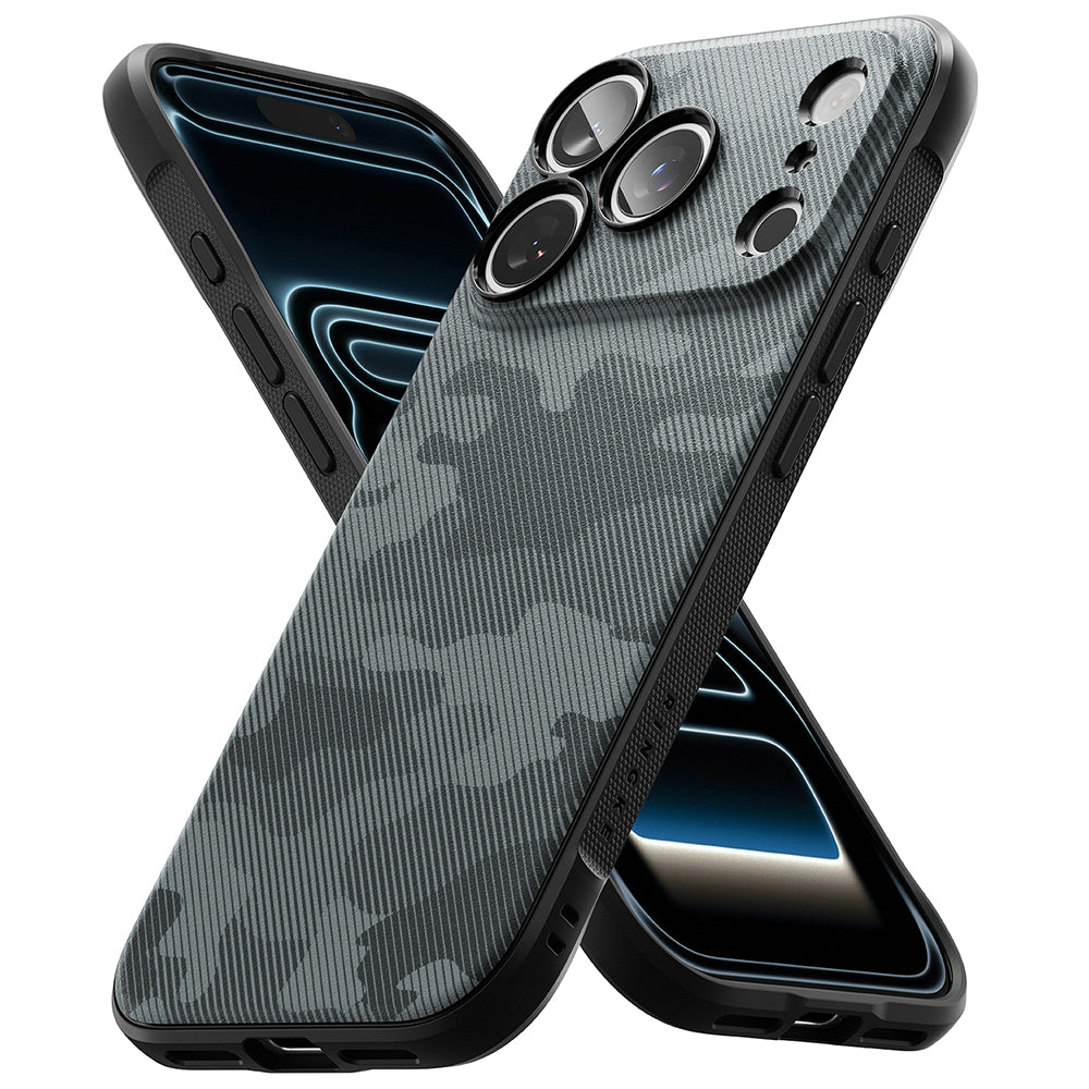 Husa de protectie Ringke Onyx compatibil cu iPhone 17 Pro Max / iPhone 18 Pro Max, Negru Camuflaj