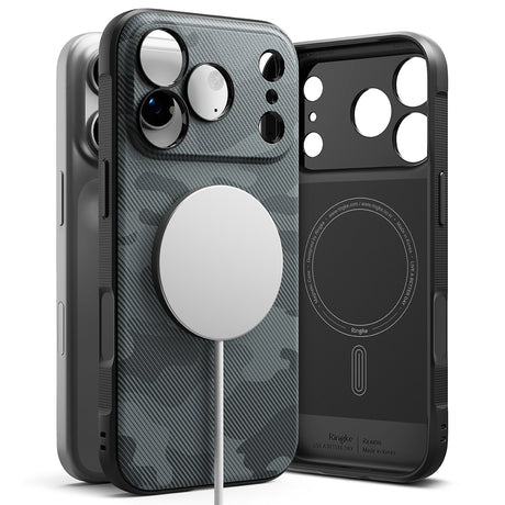 Husa de protectie Ringke Onyx compatibil cu iPhone 17 Pro / iPhone 18 Pro, Negru Camuflaj