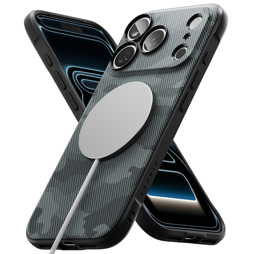 Husa de protectie Ringke Onyx compatibil cu iPhone 17 Pro / iPhone 18 Pro, Negru Camuflaj