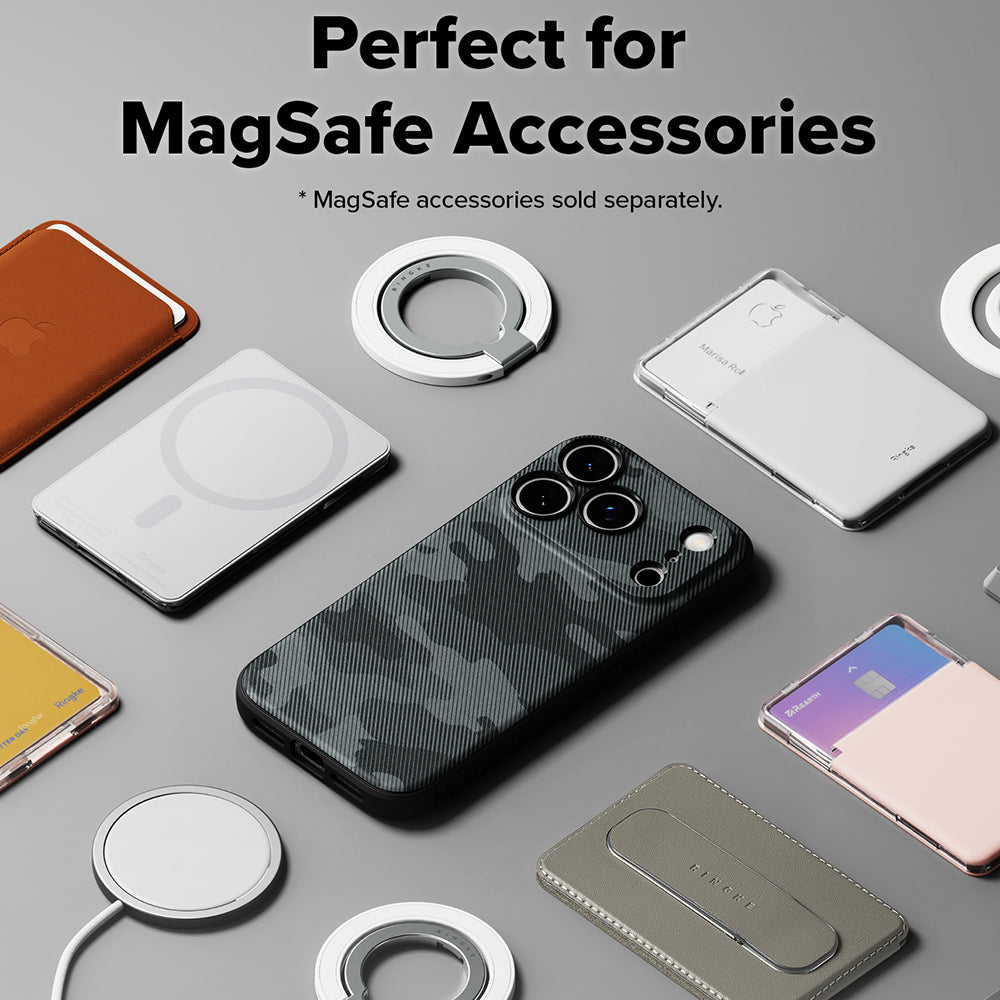Husa de protectie Ringke Onyx compatibil cu iPhone 17 Pro / iPhone 18 Pro, Negru Camuflaj