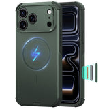 Husa de protectie ESR Cyber Halolock compatibil cu iPhone 17 Pro / iPhone 18 Pro, Verde