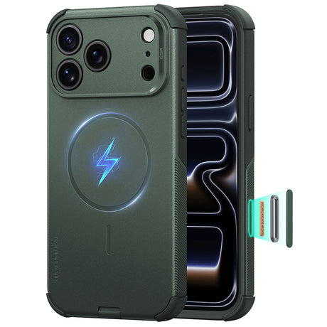 Husă ESR Cyber Halolock verde pentru iPhone 17 Pro / iPhone 18 Pro