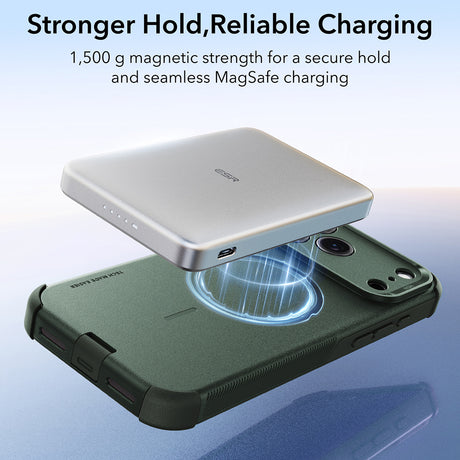 Husă ESR Cyber Halolock verde pentru iPhone 17 Pro / iPhone 18 Pro