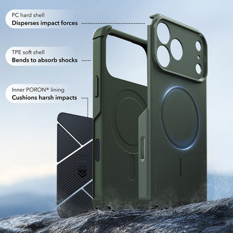Husă ESR Cyber Halolock verde pentru iPhone 17 Pro / iPhone 18 Pro