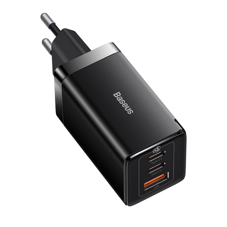 Incarcator Baseus (CCGP120201), 2xType-C + USB, 65W, Negru