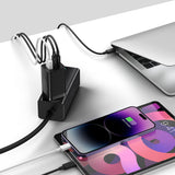 Incarcator Baseus (CCGP120201), 2xType-C + USB, 65W, Negru