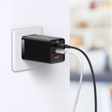 Incarcator Baseus (CCGP120201), 2xType-C + USB, 65W, Negru