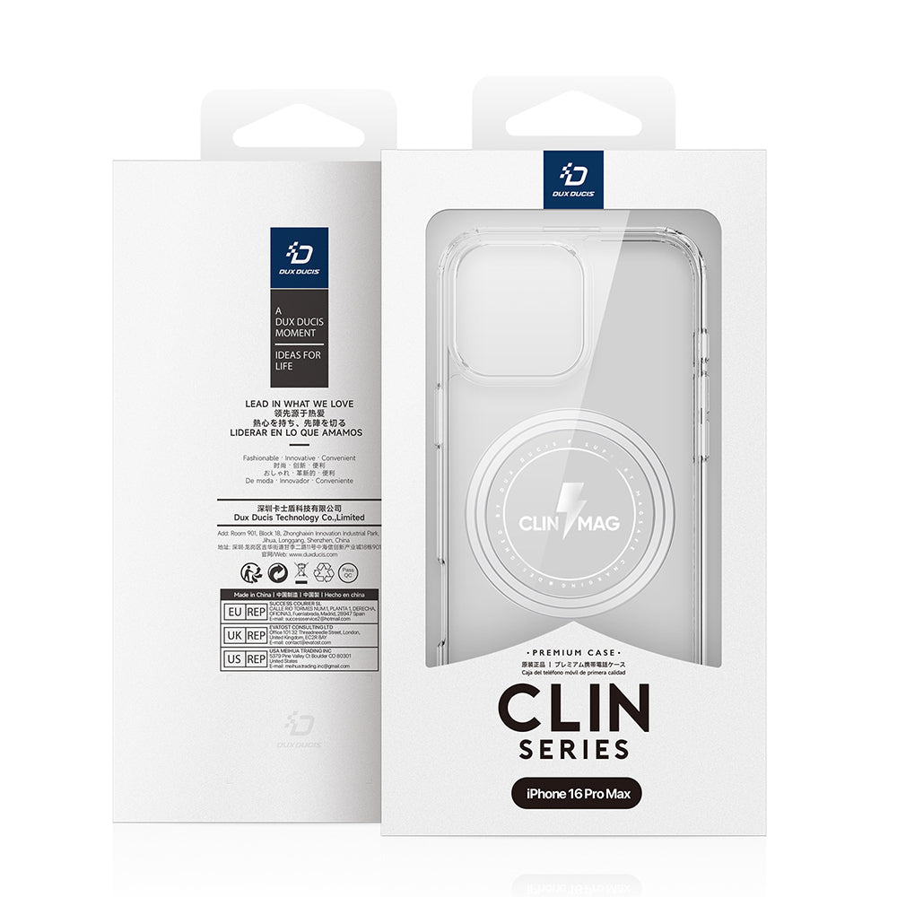 Husa de protectie Dux Ducis Clin MagSafe compatibil cu iPhone 16 Pro Max, Transparent