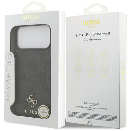 Husa de protectie Guess Hardcase 4G compatibil cu iPhone 17 Pro Max / iPhone 18 Pro Max, Negru