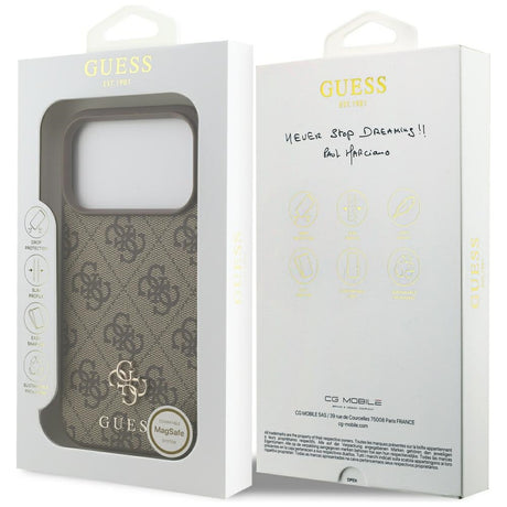 Husa de protectie Guess compatibil cu iPhone 18 Pro / iPhone 17 Pro, Maro