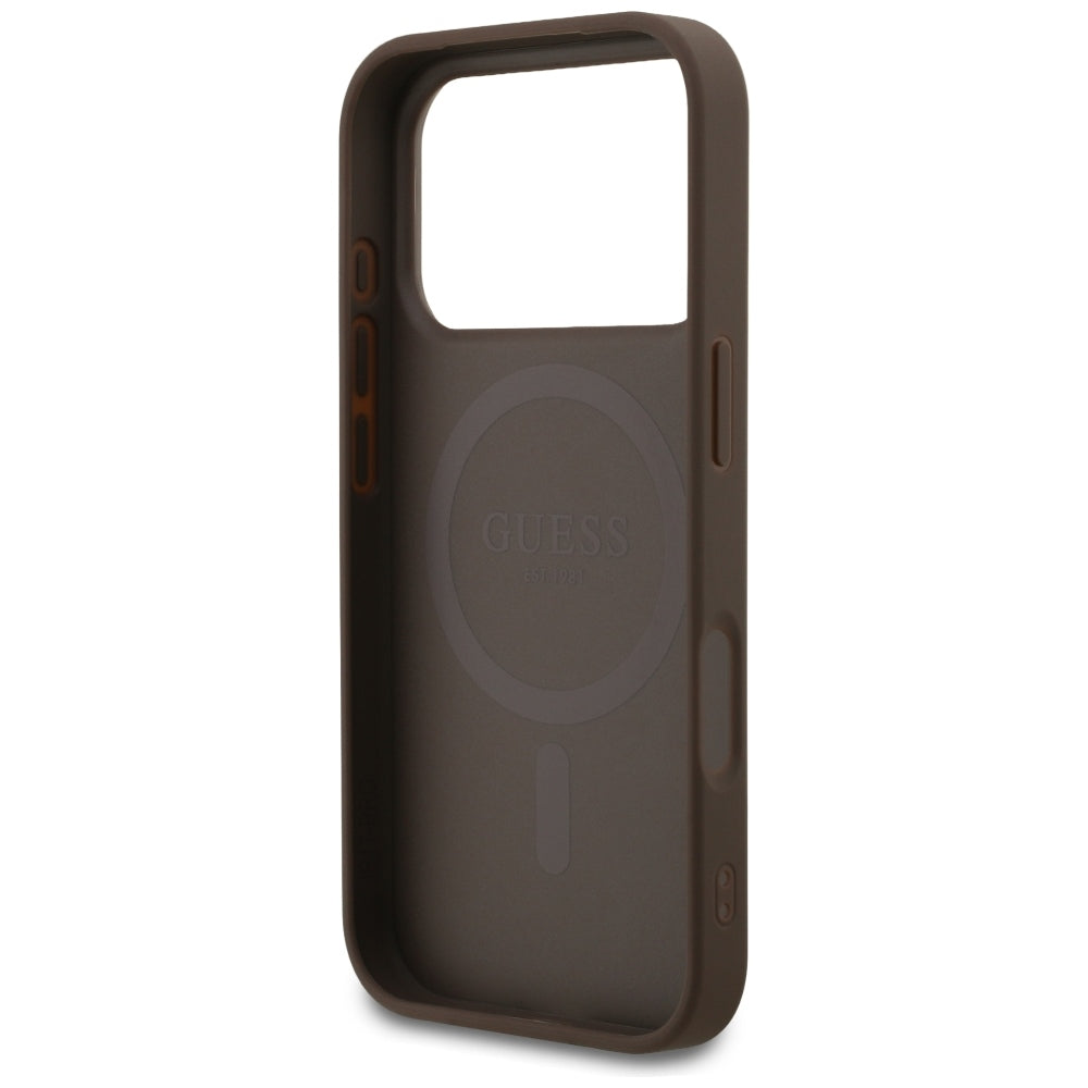 Husa de protectie Guess compatibil cu iPhone 18 Pro / iPhone 17 Pro, Maro