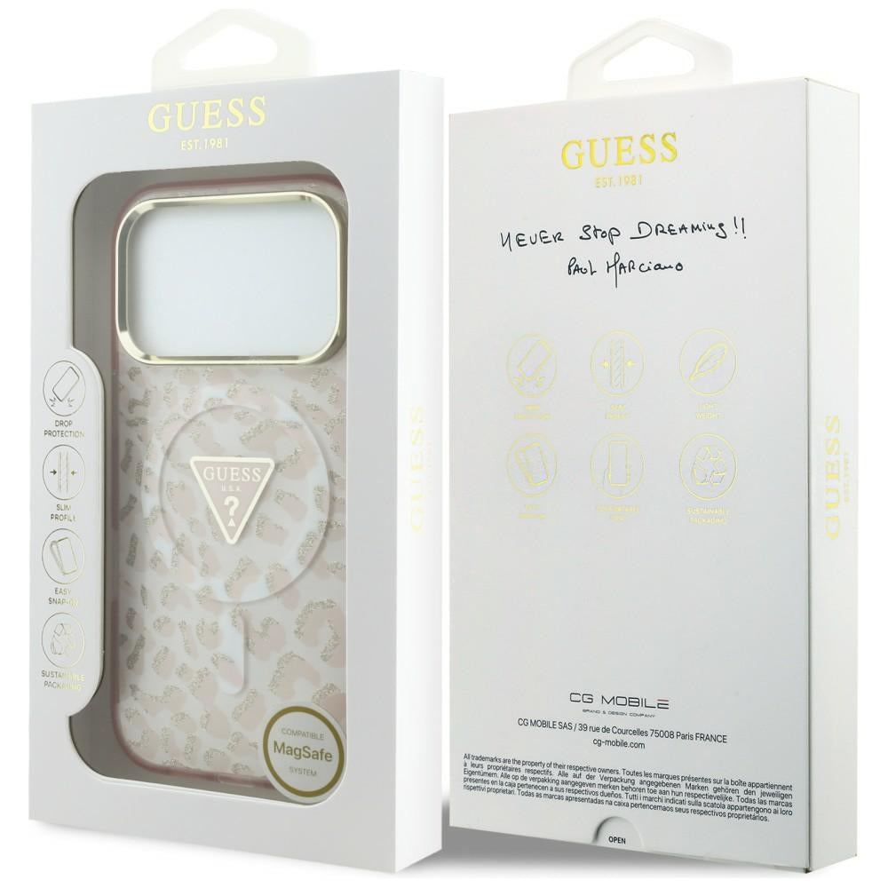 Husa de protectie Guess compatibil cu iPhone 18 Pro / iPhone 17 Pro, Roz