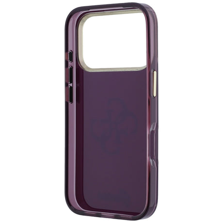 Husa de protectie Guess IML 4G Metal Script compatibil cu iPhone 18 Pro / iPhone 17 Pro, Bordo