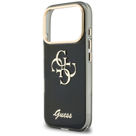 Husa de protectie Guess IML 4G Metal Script compatibil cu iPhone 18 Pro Max / iPhone 17 Pro Max, Negru