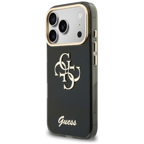 Husa de protectie Guess IML 4G Metal Script compatibil cu iPhone 18 Pro Max / iPhone 17 Pro Max, Negru