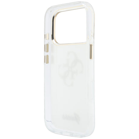 Husa de protectie Guess IML 4G Metal Script compatibil cu iPhone 17 Pro Max / iPhone 18 Pro Max, Alb