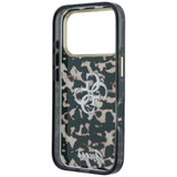 Husa de protectie Guess IML 4G Metal Script compatibil cu iPhone 18 Pro / iPhone 17 Pro, Maro