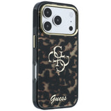 Husa de protectie Guess IML 4G Metal Script compatibil cu iPhone 18 Pro / iPhone 17 Pro, Maro