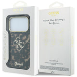 Husa de protectie Guess IML 4G Metal Script compatibil cu iPhone 17 Pro Max / iPhone 18 Pro Max, Maro