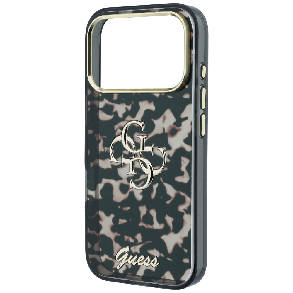Husa de protectie Guess IML 4G Metal Script compatibil cu iPhone 17 Pro Max / iPhone 18 Pro Max, Maro