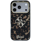 Husa de protectie Guess IML 4G Metal Script compatibil cu iPhone 17 Pro Max / iPhone 18 Pro Max, Maro