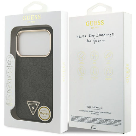 Husa de protectie Guess Hardcase 4G compatibil cu iPhone 18 Pro / iPhone 17 Pro, Negru