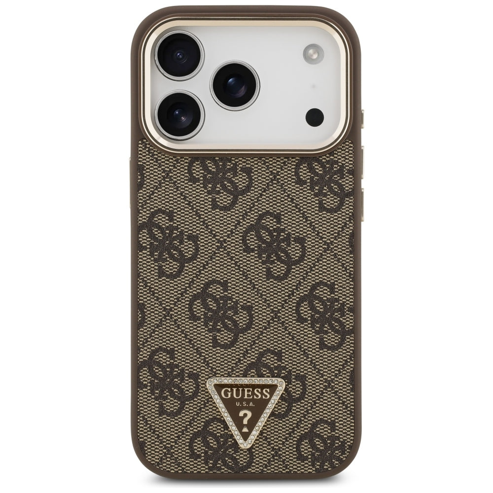 Husa de protectie Guess Hardcase 4G compatibil cu iPhone 18 Pro / iPhone 17 Pro, Maro