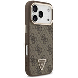 Husa de protectie Guess Hardcase 4G compatibil cu iPhone 18 Pro Max / iPhone 17 Pro Max, Maro