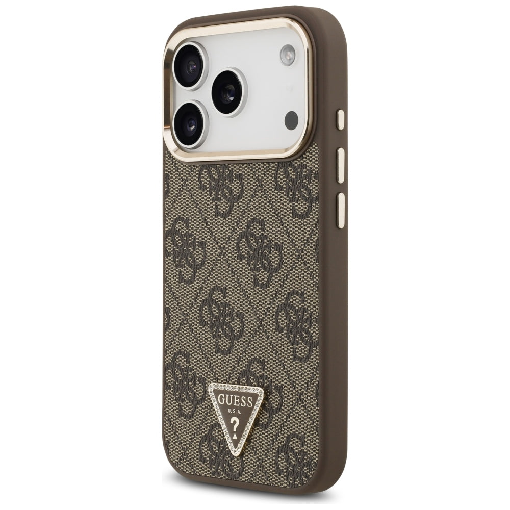 Husa de protectie Guess Hardcase 4G compatibil cu iPhone 18 Pro Max / iPhone 17 Pro Max, Maro