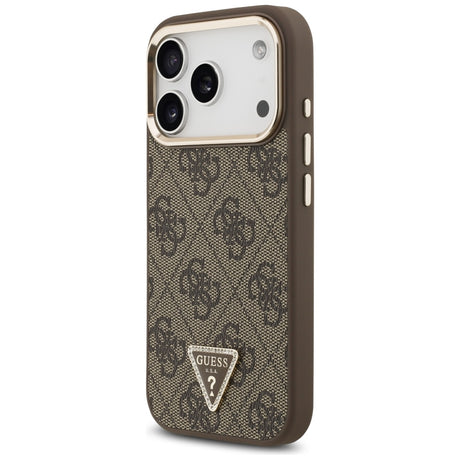 Husa de protectie Guess Hardcase 4G compatibil cu iPhone 18 Pro Max / iPhone 17 Pro Max, Maro