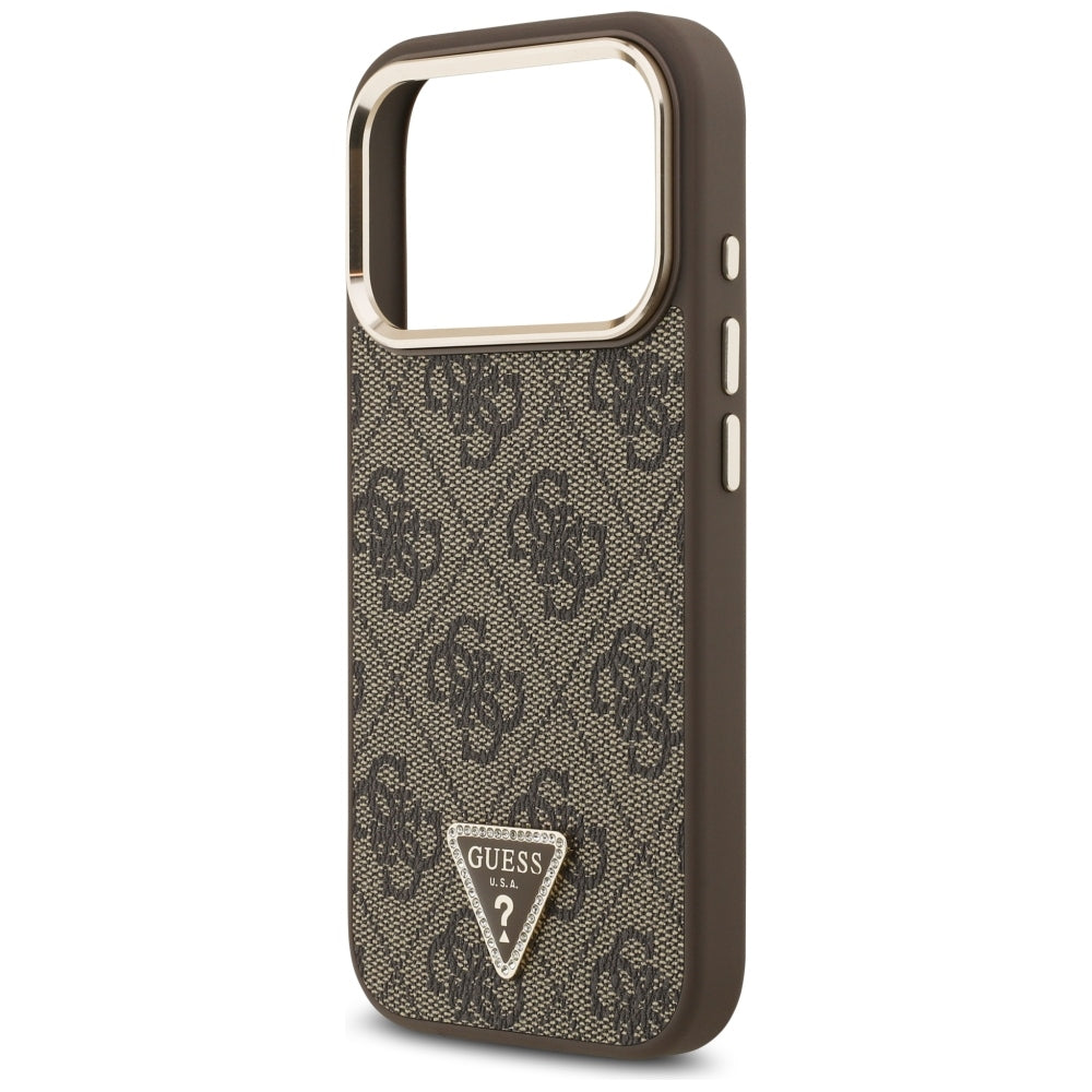 Husa de protectie Guess Hardcase 4G compatibil cu iPhone 18 Pro Max / iPhone 17 Pro Max, Maro