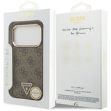 Husa de protectie Guess Hardcase 4G compatibil cu iPhone 18 Pro Max / iPhone 17 Pro Max, Maro