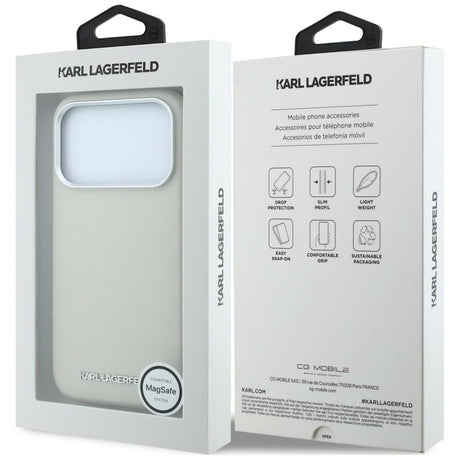 Husa de protectie Karl Lagerfeld compatibil cu iPhone 18 Pro / iPhone 17 Pro, Bej