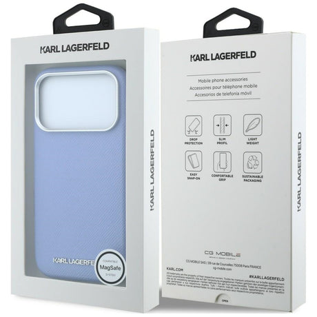 Husa de protectie Karl Lagerfeld compatibil cu iPhone 18 Pro Max / iPhone 17 Pro Max, Albastru