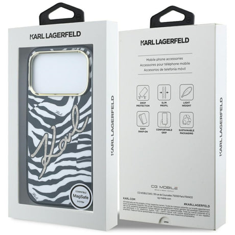 Husa de protectie Karl Lagerfeld compatibil cu iPhone 17 Pro / iPhone 18 Pro, Negru