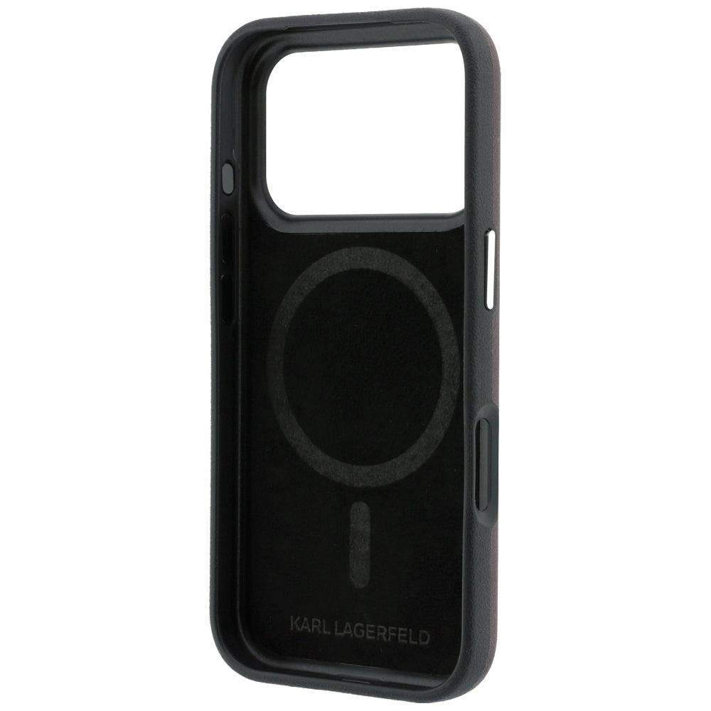 Husa de protectie Karl Lagerfeld compatibil cu iPhone 17 Pro Max / iPhone 18 Pro Max, Bordo