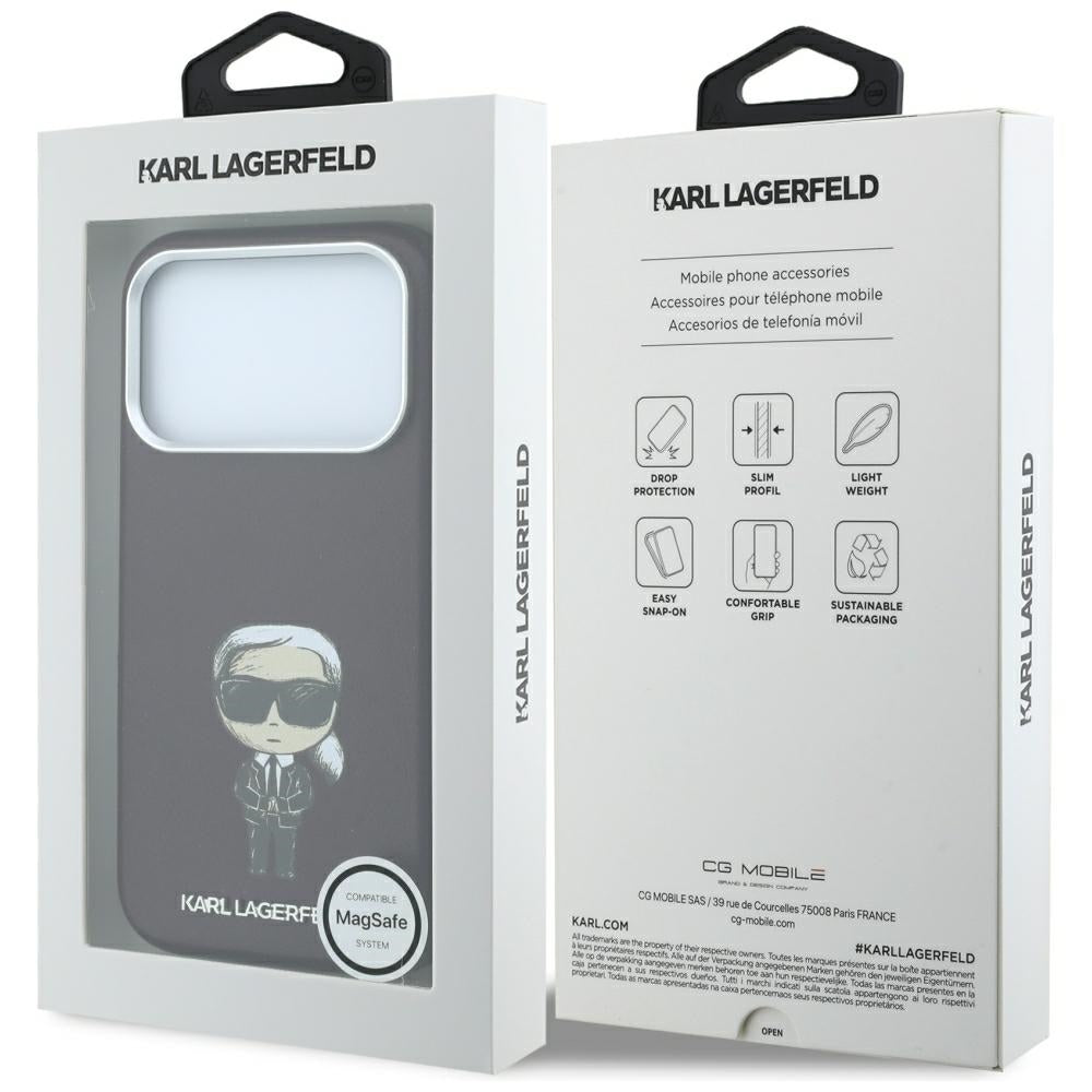 Husa de protectie Karl Lagerfeld compatibil cu iPhone 17 Pro Max / iPhone 18 Pro Max, Bordo