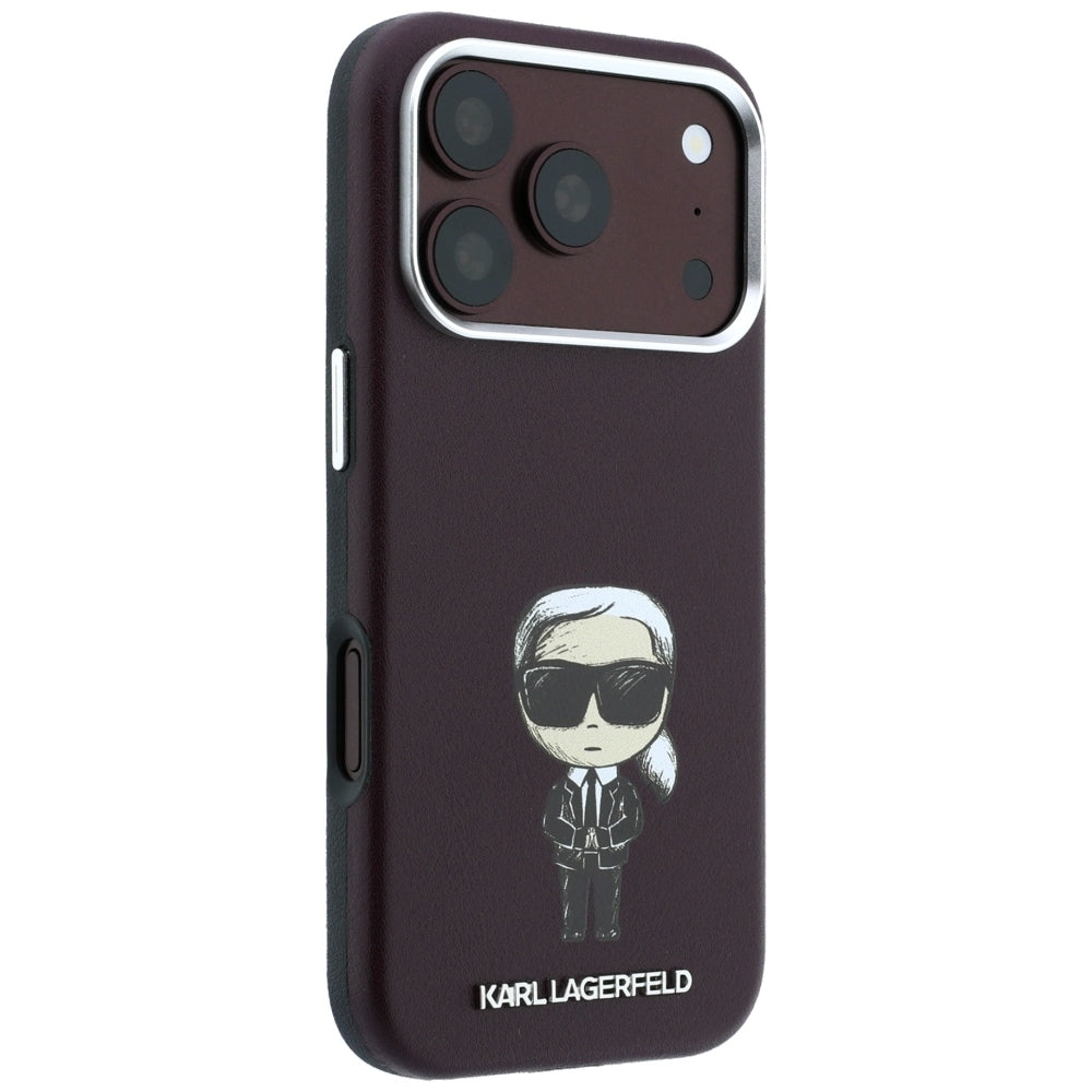 Husa de protectie Karl Lagerfeld compatibil cu iPhone 17 Pro Max / iPhone 18 Pro Max, Bordo