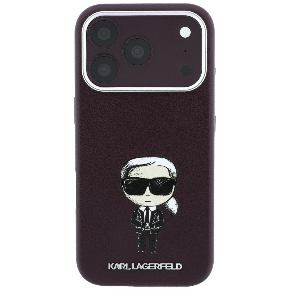 Husa de protectie Karl Lagerfeld compatibil cu iPhone 17 Pro Max / iPhone 18 Pro Max, Bordo