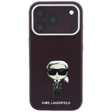 Husa de protectie Karl Lagerfeld compatibil cu iPhone 17 Pro Max / iPhone 18 Pro Max, Bordo
