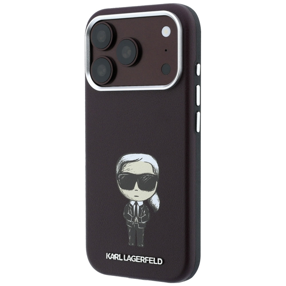 Husa de protectie Karl Lagerfeld compatibil cu iPhone 17 Pro Max / iPhone 18 Pro Max, Bordo