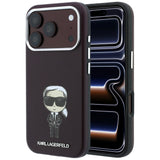 Husa de protectie Karl Lagerfeld compatibil cu iPhone 17 Pro Max / iPhone 18 Pro Max, Bordo
