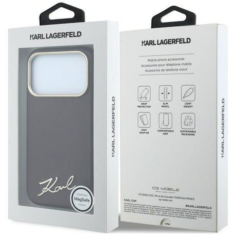 Husa de protectie Karl Lagerfeld compatibil cu iPhone 17 Pro Max / iPhone 18 Pro Max, Bordo